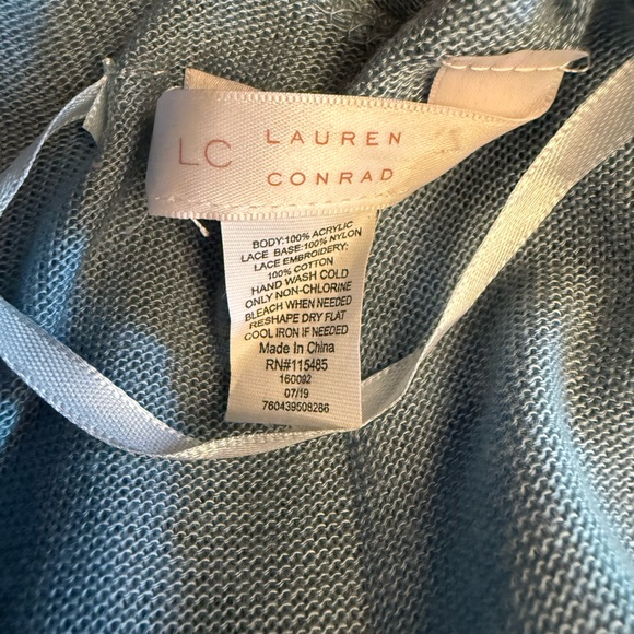 Lauren Conrad Open Front Cardigan with Lace Trim - Picture 2 of 5